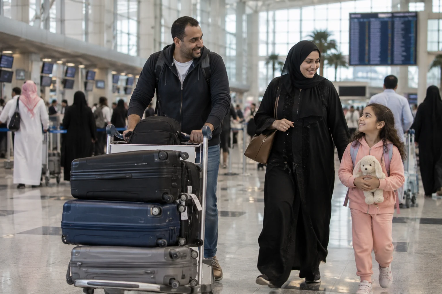 Office calendar and suitcase illustrating paid annual leave in Saudi Arabia